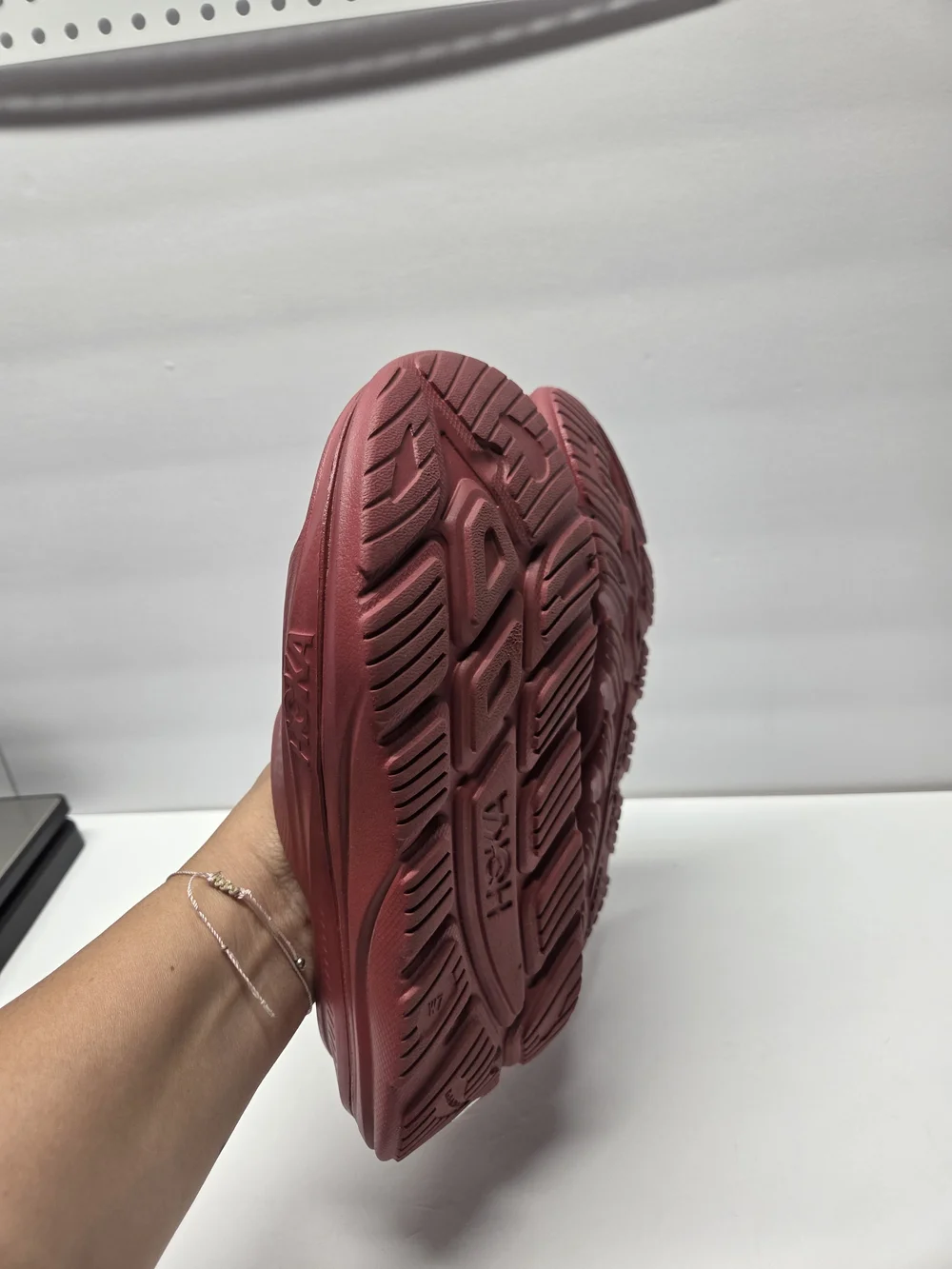 Hoka Burgundy Slip-On Slide Sandals
